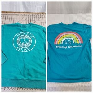 Ivory Ella Med sweatshirt and Small Tshirt